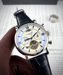 Đồng hồ Patek Philippe sun and moon nam máy lộ cơ Automatic fake cao cấp 40mm