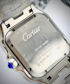 Đồng hồ Cartier Santos nam dây kim loại fake cao cấp 40mm