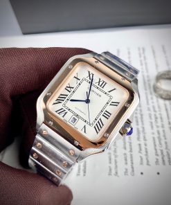 Đồng hồ Cartier Santos nam máy cơ Automatic super fake 1:1 40mm