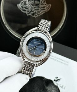 Đồng Hồ Swarovski Crystalline Oval Silver Nữ Dây Kim Loại 36mm (2)