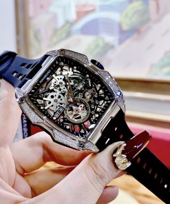 Đồng hồ chính hãng Hanboro By Huboler nam máy lộ cơ 40x48mm (5)