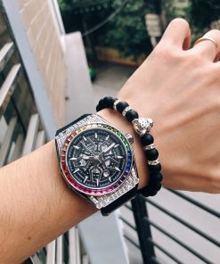 Đồng hồ Hanboro By Huboler chính hãng nam đính đá 42mm