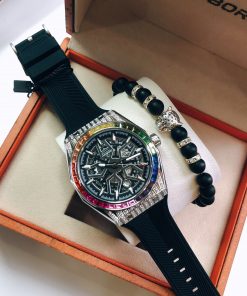 Đồng hồ Hanboro By Huboler chính hãng nam đính đá 42mm