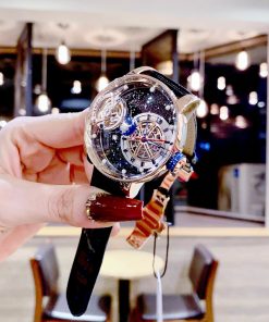 Đồng hồ Hanboro chính hãng màu Rose Gold dải thiên hà 45mm (2)