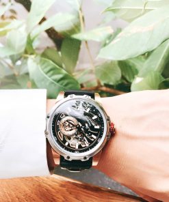 Đồng hồ Hanboro chính hãng nam dây cao su 44mm (2)