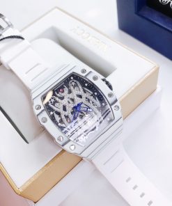 Đồng hồ Hanboro chính hãng nam vỏ carbon màu trắng 45mm (2)