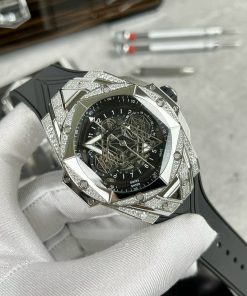 Đồng hồ Hublot Big Bang Sang Bleu II Replica đính đá 44mm (1)