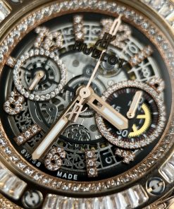 Đồng hồ Hublot Big Bang Unico King Gold đính đá Replica 11 45mm (2)