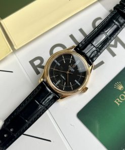 Đồng hồ Rolex Cellini nam mặt đen Replica 11 cao cấp 39mm (2)