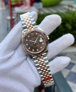 Đồng hồ Rolex DateJust nam mặt Chocolate Replica 11 EW Factory 41mm (2)