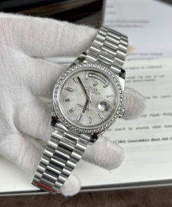 Đồng hồ Rolex Day-Date Replica 11 mặt thiên thạch đính đá 40mm (2)