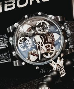 Đồng hồ chính hãng Hanboro By Huboler nam màu đen 44mm (2)