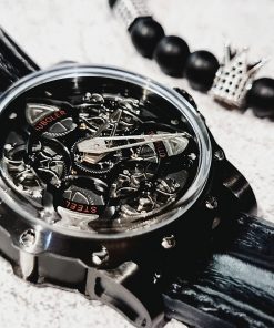 Đồng hồ chính hãng Hanboro By Huboler nam màu đen 44mm (2)