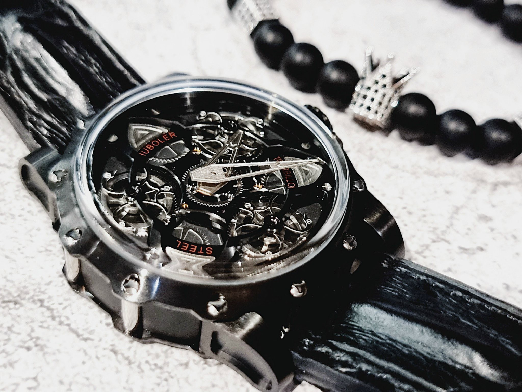 Đồng hồ chính hãng Hanboro By Huboler nam màu đen 44mm (6) Đồng hồ chính hãng Hanboro By Huboler nam màu đen 44mm (2)