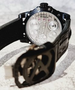 Đồng hồ chính hãng Hanboro By Huboler nam màu đen 44mm (2)