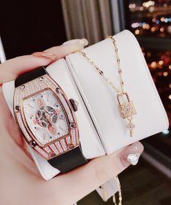 Đồng hồ chính hãng Hanboro By Huboler nữ đính đá 36mm (2)