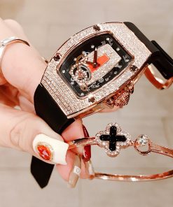 Đồng hồ chính hãng Hanboro hoạ tiết nốt nhạc màu Rose Gold 36mm (2)