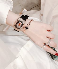 Đồng hồ chính hãng Hanboro hoạ tiết nốt nhạc màu Rose Gold 36mm (2)