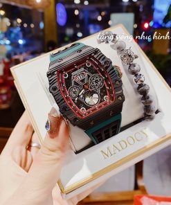 Đồng hồ chính hãng Hanboro nam dây cao su 40x50mm (1)