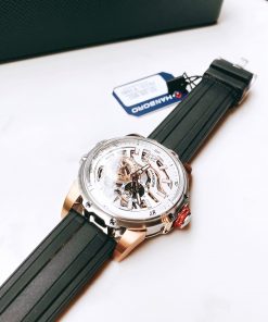 Đồng hồ chính hãng Hanboro nam máy lộ cơ automatic 44mm (2)