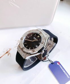 Đồng hồ chính hãng Hanboro nữ đính đá dáng Hublot 33mm (2)