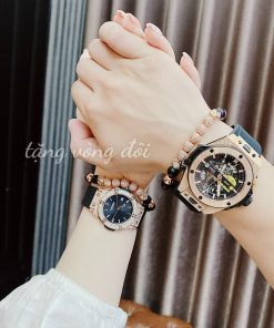 Đồng hồ đôi Hanboro By Huboler chính hãng dây cao su 3640mm (2)