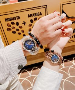 Đồng hồ đôi Hanboro By Huboler chính hãng dây kim loại 3242mm (2)