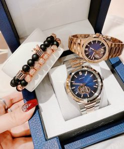 Đồng hồ đôi Hanboro By Huboler chính hãng dây kim loại 3242mm (2)