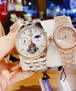 Đồng hồ đôi Hanboro By Huboler chính hãng dây kim loại 3644mm (1)