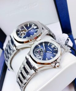 Đồng hồ đôi Hanboro chính hãng dây kim loại 3242mm (2)