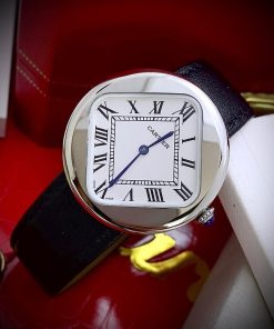 Đồng hồ nam Cartier Pebble Re-Edition dây da đen Super Fake 11 36mm (2)