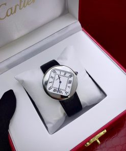 Đồng hồ nam Cartier Pebble Re-Edition dây da đen Super Fake 11 36mm (2)