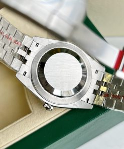 Đồng hồ nam Rolex DateJust Rep 11 mặt xám cọc số đá 41mm (2)