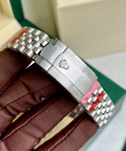 Đồng hồ nam Rolex DateJust Rep 11 mặt xám cọc số đá 41mm (2)