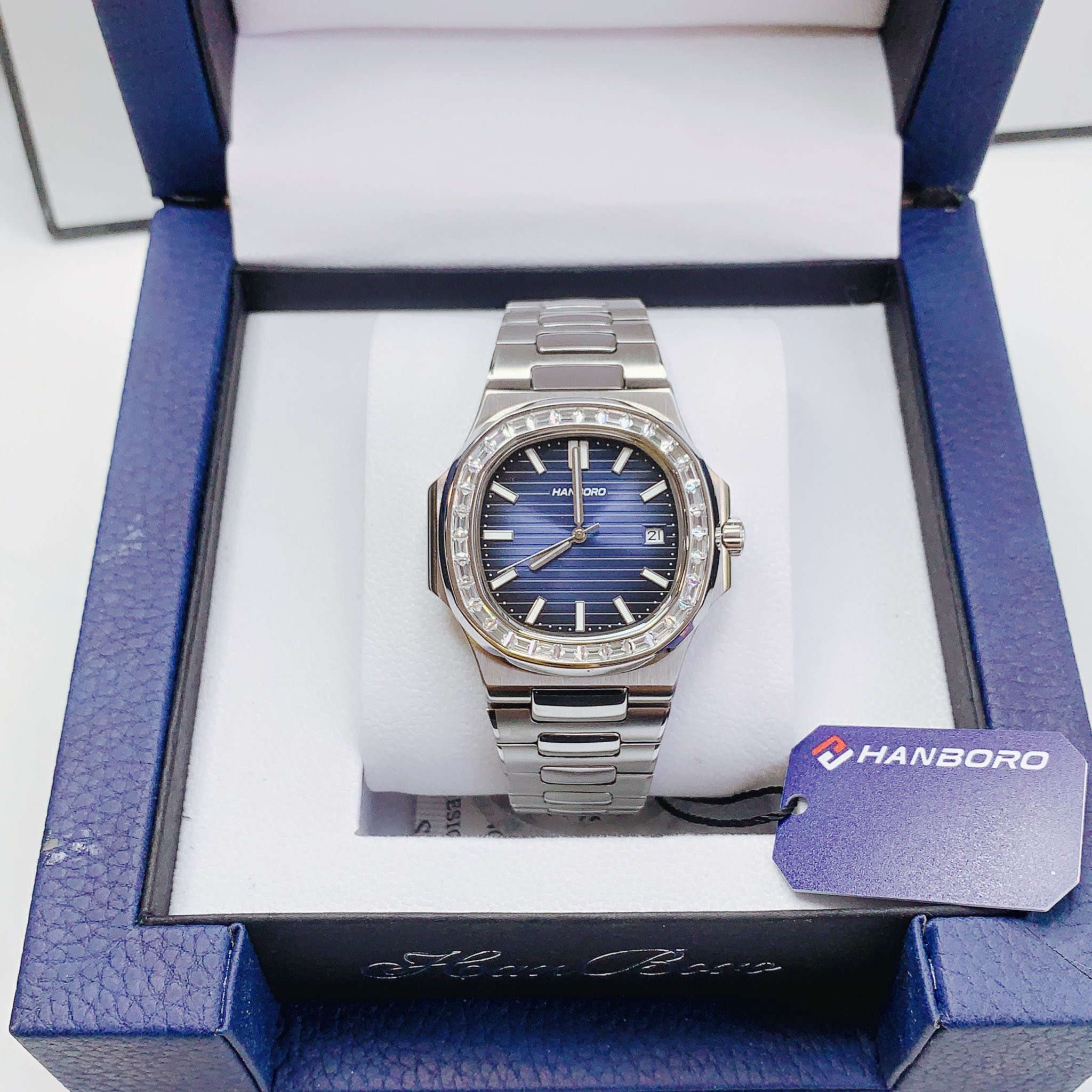Đồng hồ nam chính hãng Hanboro dáng Patek Philippe 40mm (1) Đồng hồ nam chính hãng Hanboro dáng Patek Philippe 40mm (2)