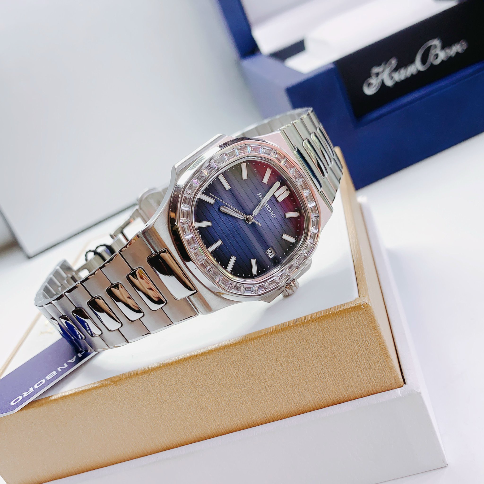 Đồng hồ nam chính hãng Hanboro dáng Patek Philippe 40mm (2) Đồng hồ nam chính hãng Hanboro dáng Patek Philippe 40mm (2)