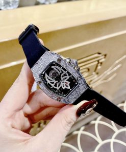 Đồng hồ nữ Hanboro By Huboler chính hãng dây cao su 36mm (2)