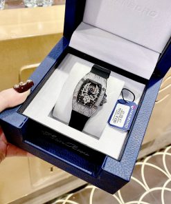 Đồng hồ nữ Hanboro By Huboler chính hãng dây cao su 36mm (2)