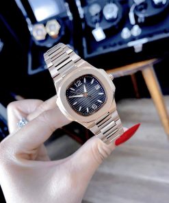 Đồng hồ nữ Patek Philippe Nautilus dây kim loại Fake giá rẻ 32mm (2)
