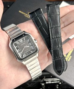 Đồng hồ Cartier Santos Nam Mặt Xám Replica 11 Cao Cấp BV Factory 39 (2)