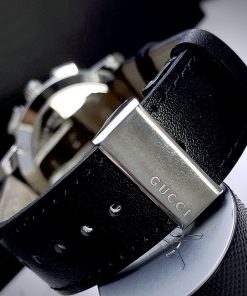 Đồng hồ Gucci nam siêu cấp dây da màu đen Like Auth 42mm (2)