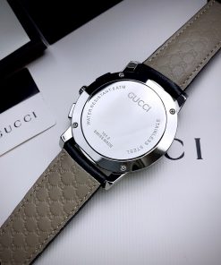 Đồng hồ Gucci nam siêu cấp dây da màu đen Like Auth 42mm (2)