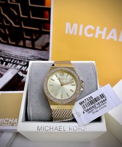 Đồng hồ Michael Kors Lennox Three-Hand Mesh MK7335 Fake Cao Cấp 37mm (2)