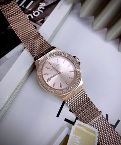 Đồng hồ Michael Kors Lennox Three-Hand Mesh Watch MK7336 Like Auth 37mm (2)