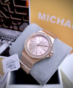 Đồng hồ Michael Kors Lennox Three-Hand Mesh Watch MK7336 Like Auth 37mm (2)