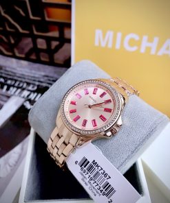 Đồng hồ Michael Kors Mini Pilot Pave Rose Gold MK7367 Like Auth 36mm (2)