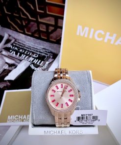 Đồng hồ Michael Kors Mini Pilot Pave Rose Gold MK7367 Like Auth 36mm (2)