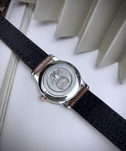 Đồng hồ Omega Deville nữ dây da màu nâu Super Fake Nhật (2)