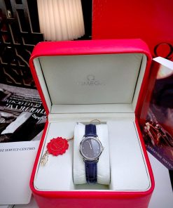 Đồng hồ Omega Fake cao cấp máy Nhật màu xanh dương nữ (2)