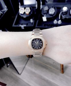 Đồng hồ Patek Philippe nữ máy Nhật giá rẻ màu vàng hồng 32mm